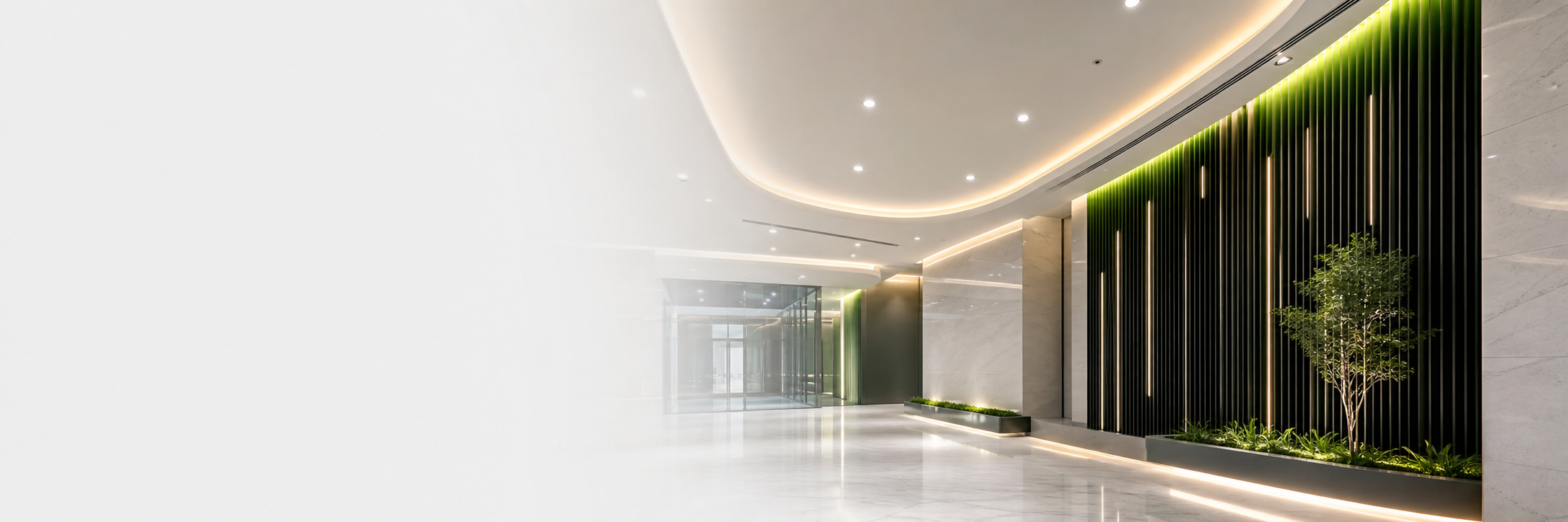 Modern architectural lighting installation